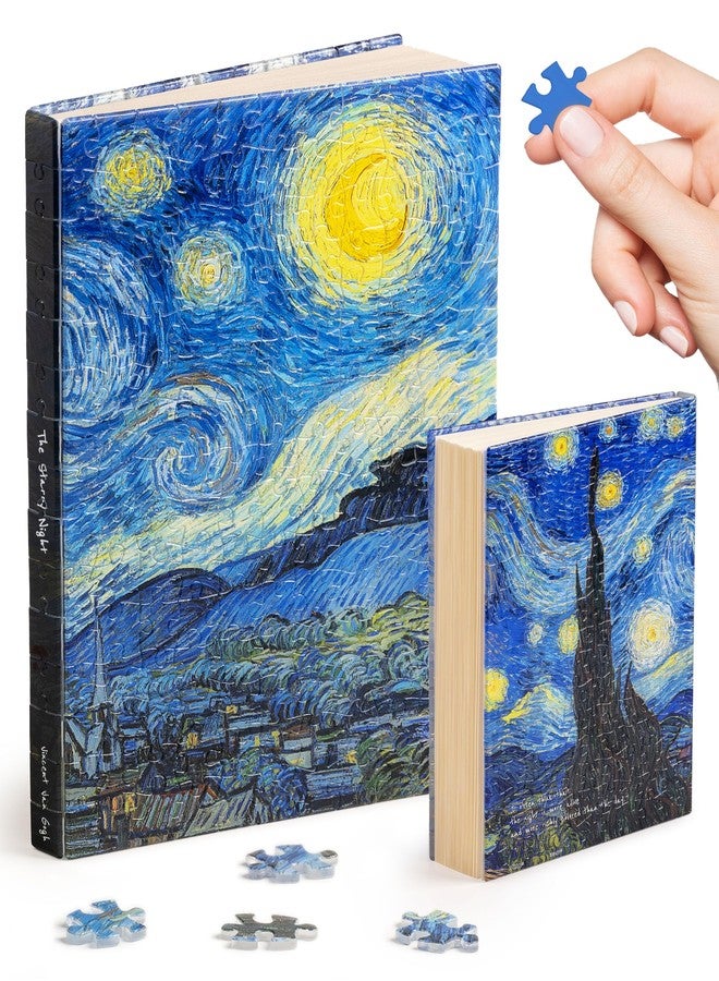 PieceRelax A5 Puzzle Journal for Adults, 300 Piece Plastic Jigsaw Book Cover (Includes Notebook) - Van Gogh - The Starry Night, Unique Gift [YA1063] - Image 1
